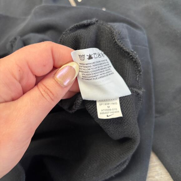 Nike Dri-Fit Black & White Mens L Just Do It Sleeve Spellout Pullover Sweatshirt - Picture 10 of 11